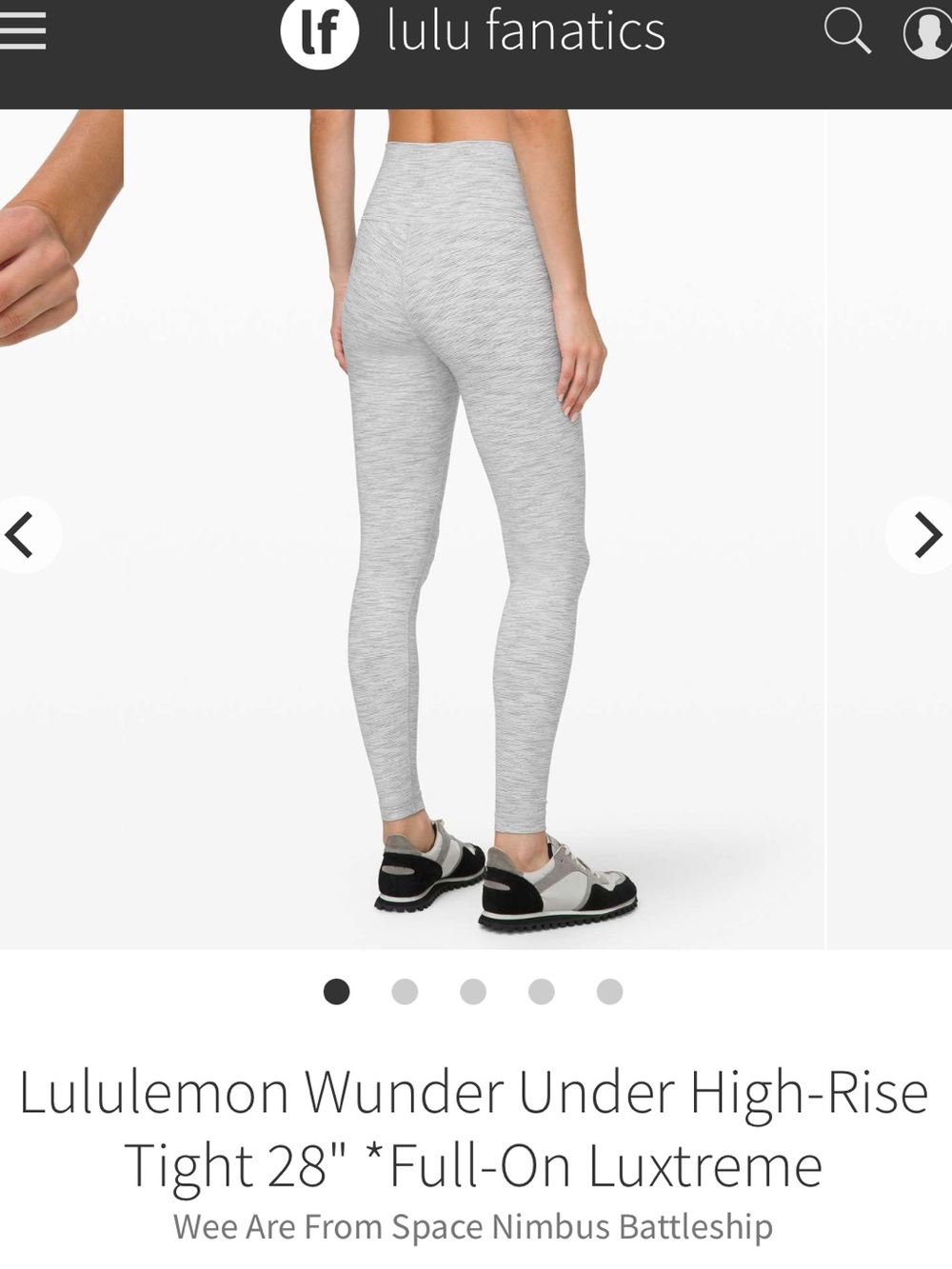 Lululemon Wunder Under High-Rise Tight 28" *Full-On Luxtreme Size 12